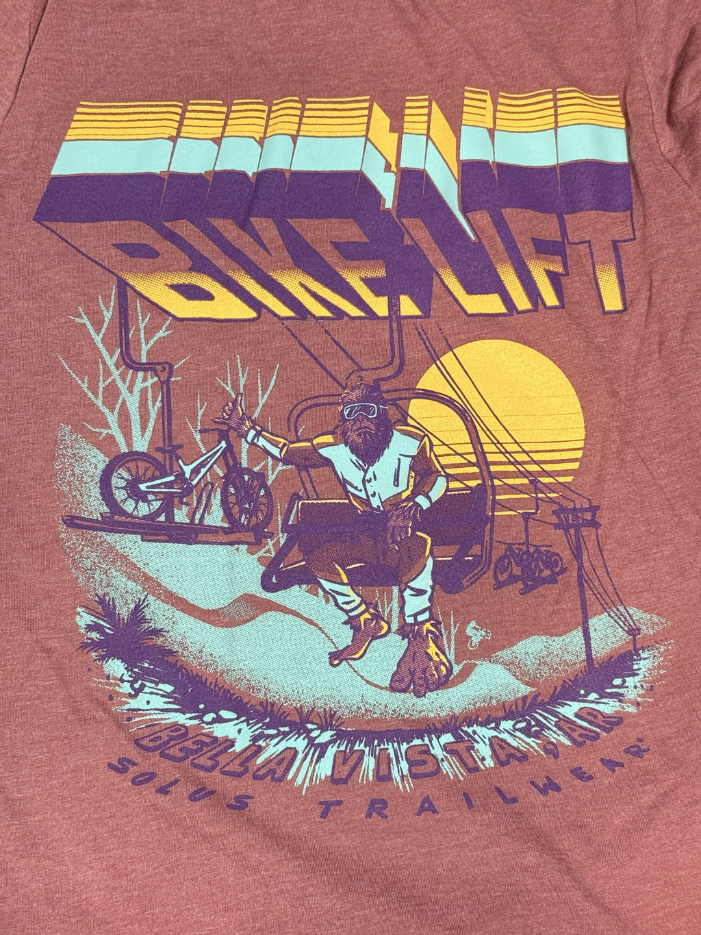 Bike Lift - Brick & Mustard Colors