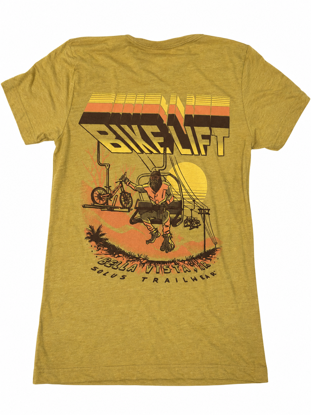 Bike Lift - Brick & Mustard Colors
