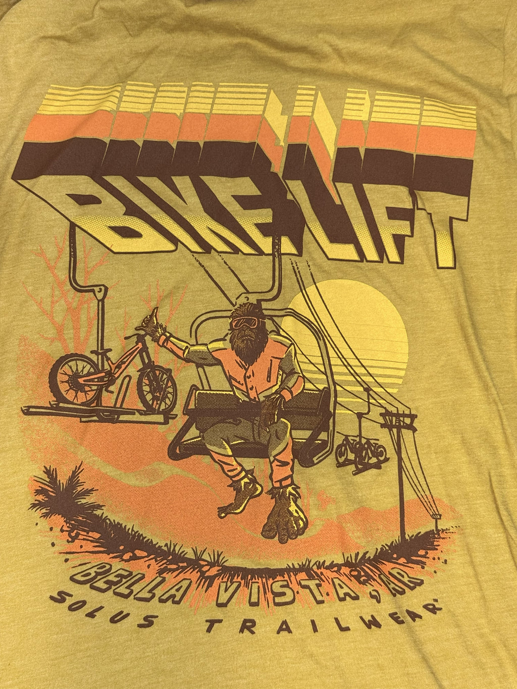 Bike Lift - Brick & Mustard Colors