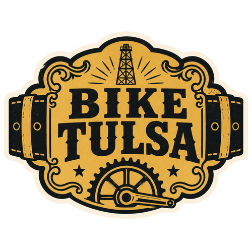 Bike Tulsa buckle Oklahoma sticker