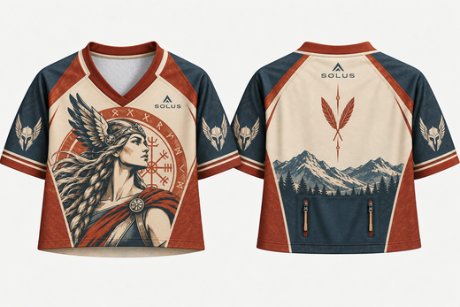 Solus Valkyrie crop top jersey front and back