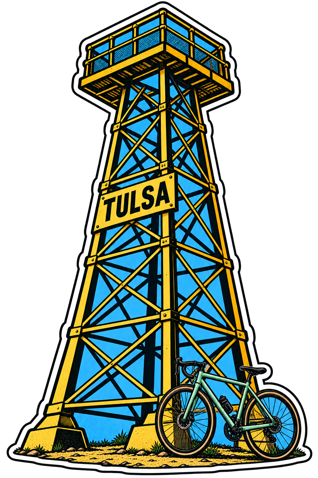 Oil Man Tower Oklahoma sticker