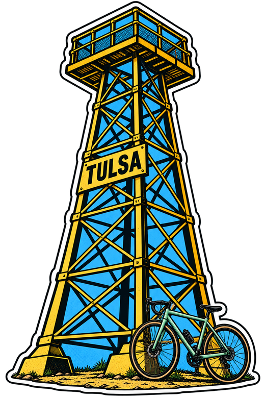 Oil Man Tower Oklahoma sticker
