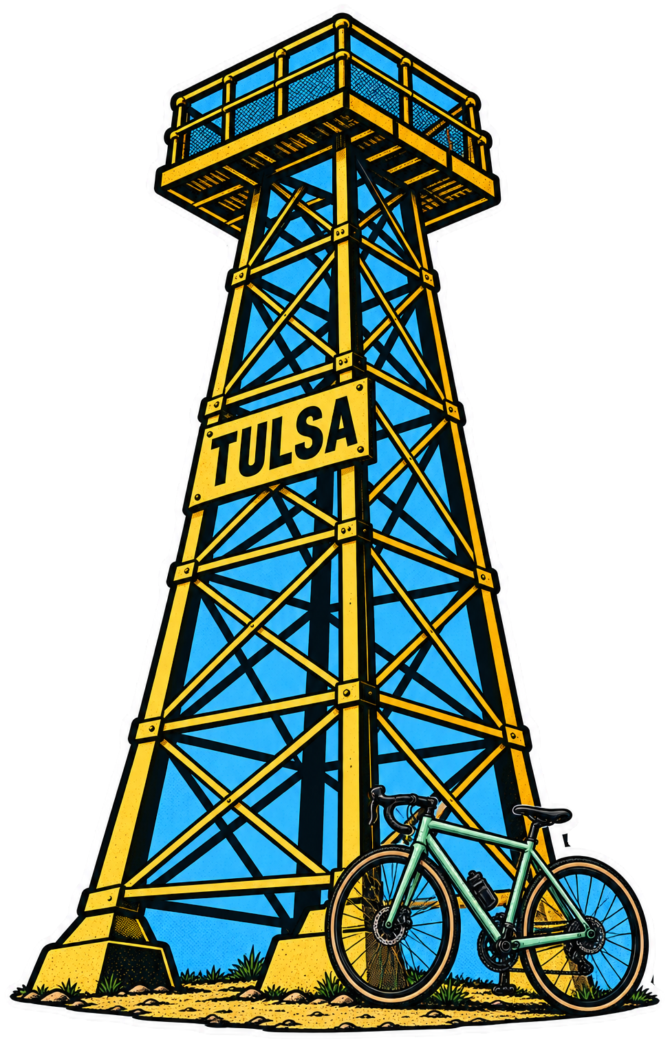 Oil Man Tower - Sticker