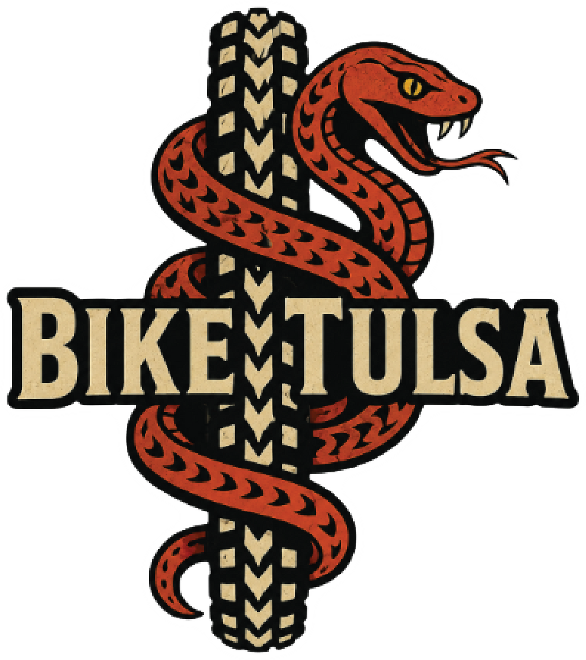 Tulsa MTB Snake - Sticker